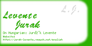 levente jurak business card